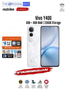 Vivo Y400 - 8GB RAM - 256GB Storage - Easy Monthly Installments - PTA Approved - 1 Year Official Warranty - The Original Bro Mobiles - TOB70